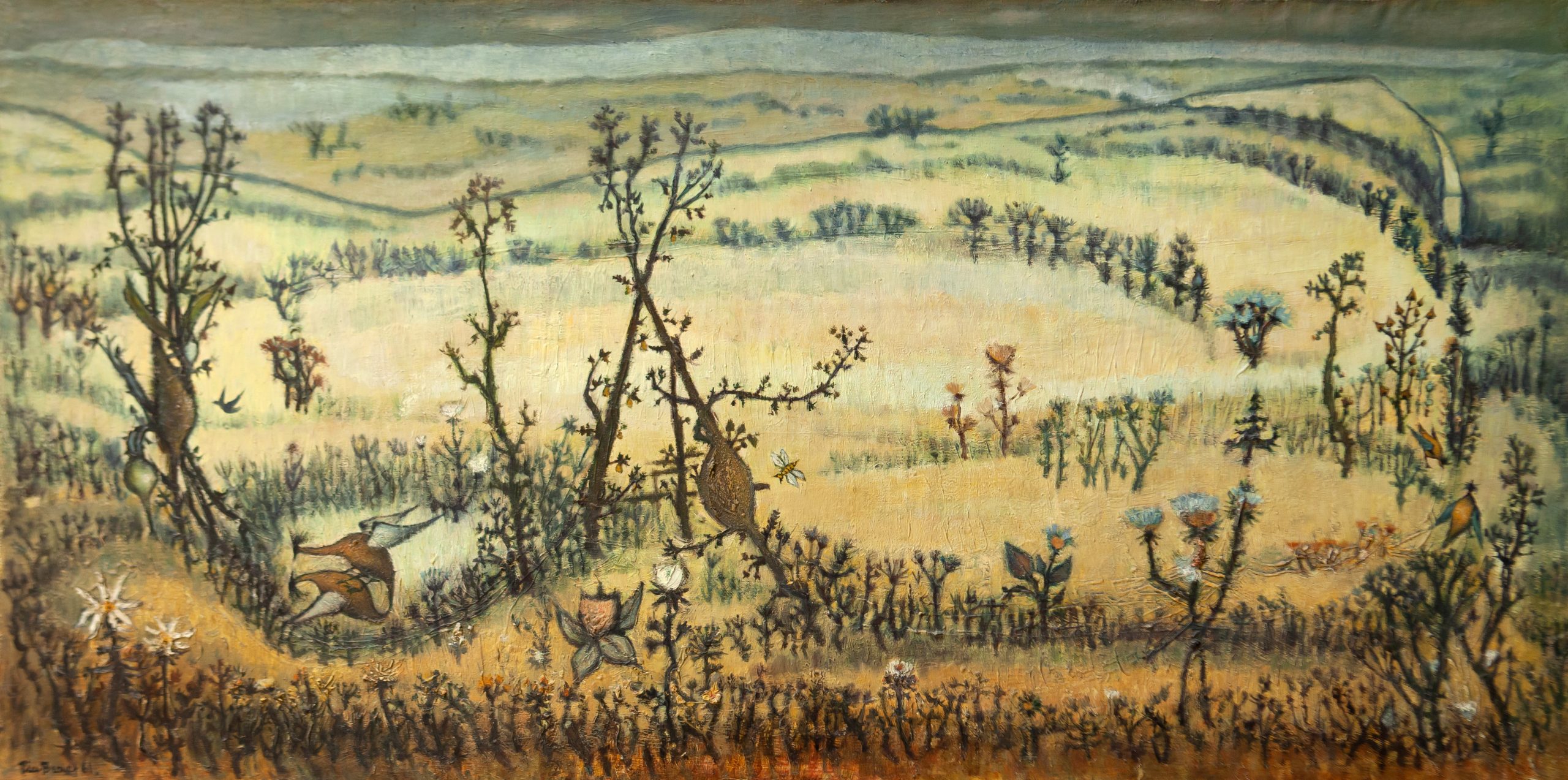 Jardin d'été - 1961, huile sur toile, collection Jacques Pasquier, fonds Galerie Cadomus.